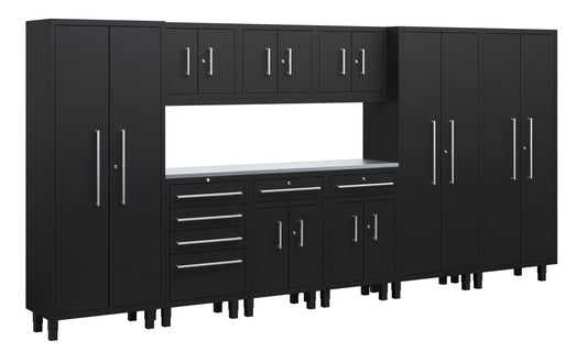 Core Plus Series 10pc Cabinet Set with Base, Split, Tool Drawer, Wall Cabinets and 30" Lockers