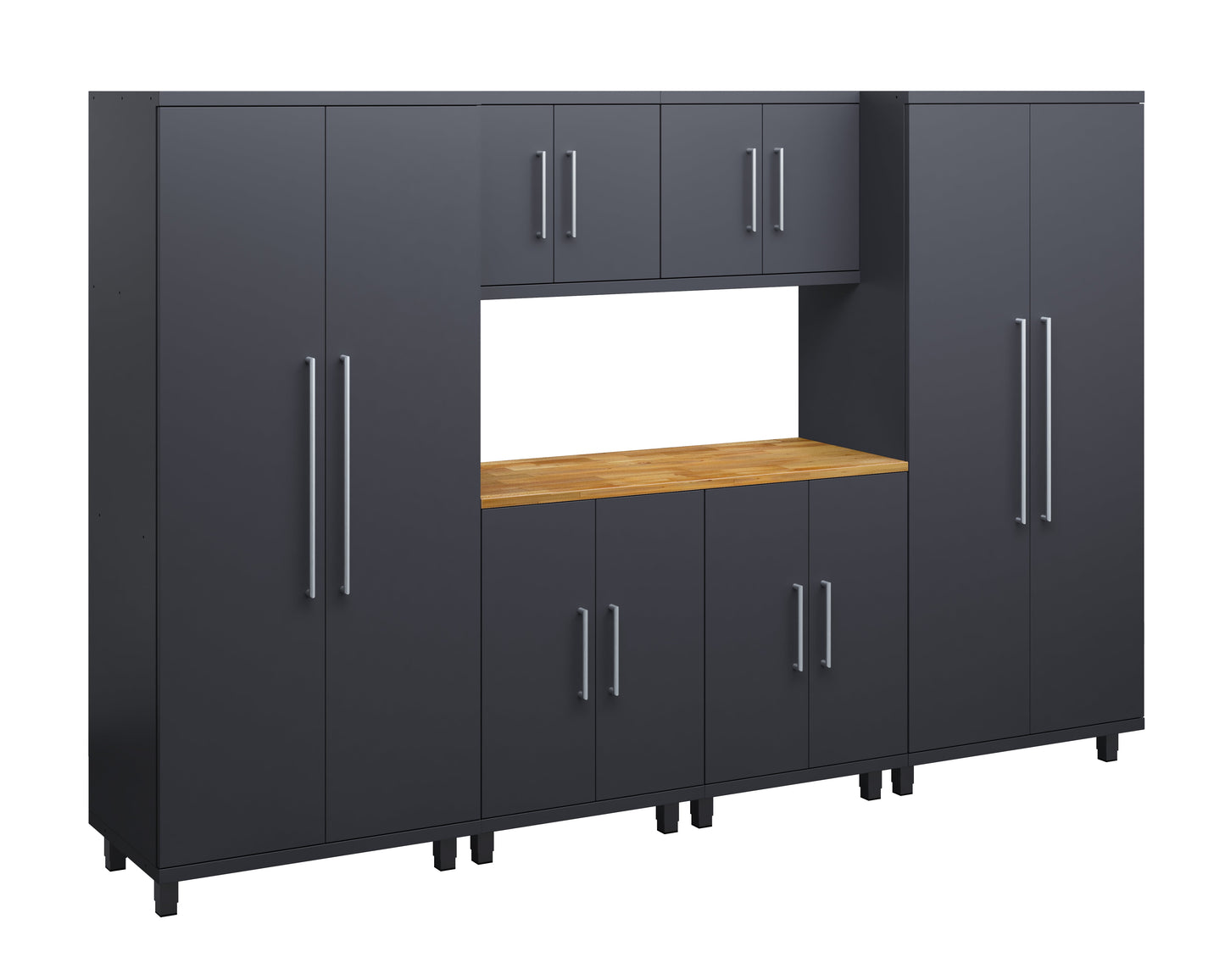 Prestige Series 7pc Cabinet Set with Base, Wall Cabinets and 36" Lockers