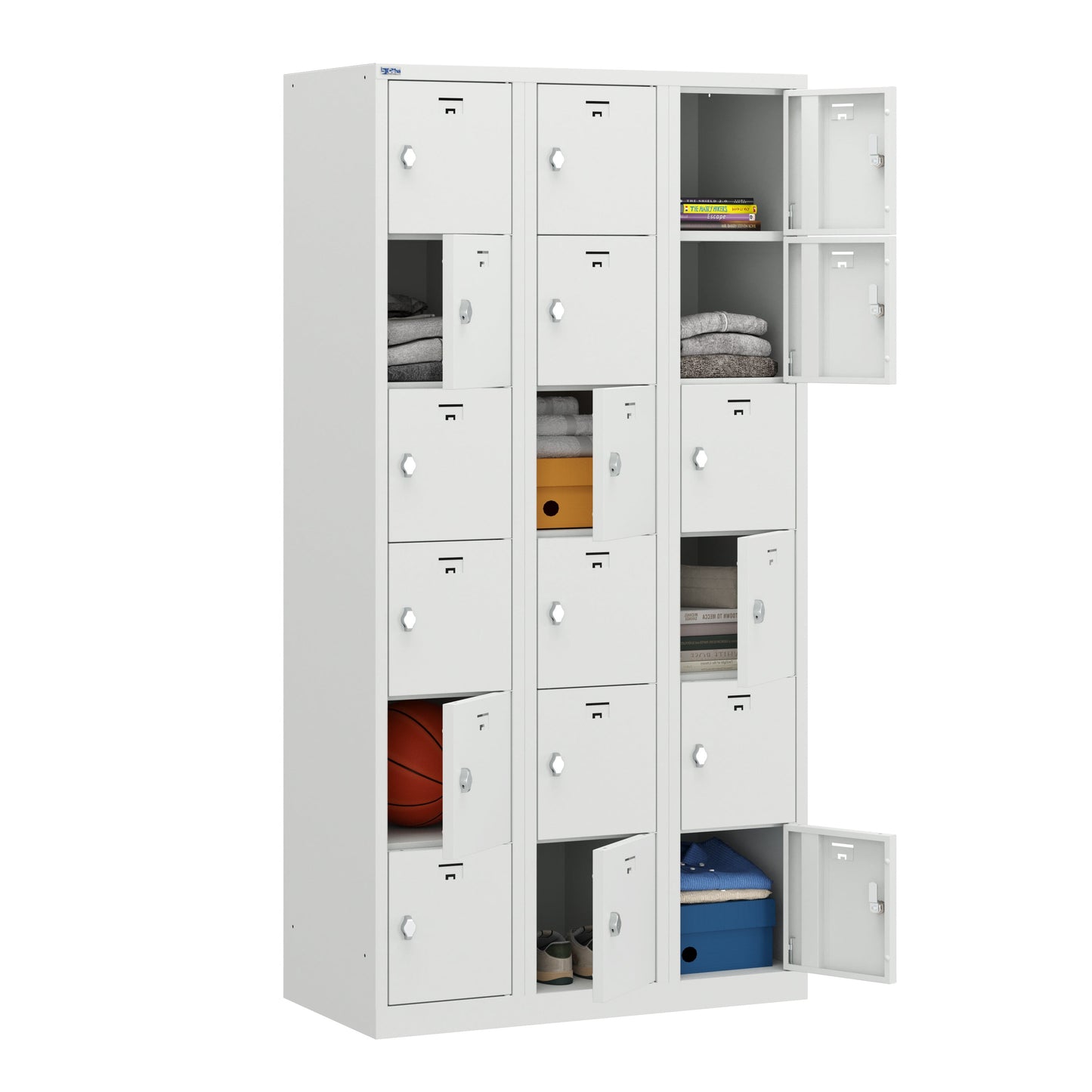VH Series Premium Steel 6-Tier Lockers, Rear Ventilated