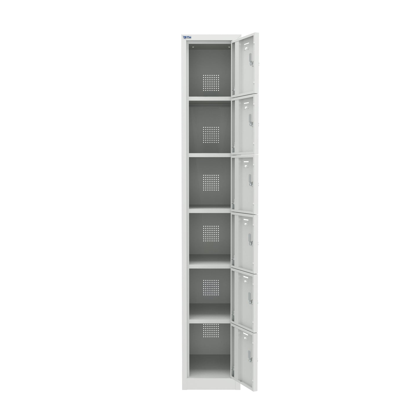 VH Series Premium Steel 6-Tier Lockers, Rear Ventilated