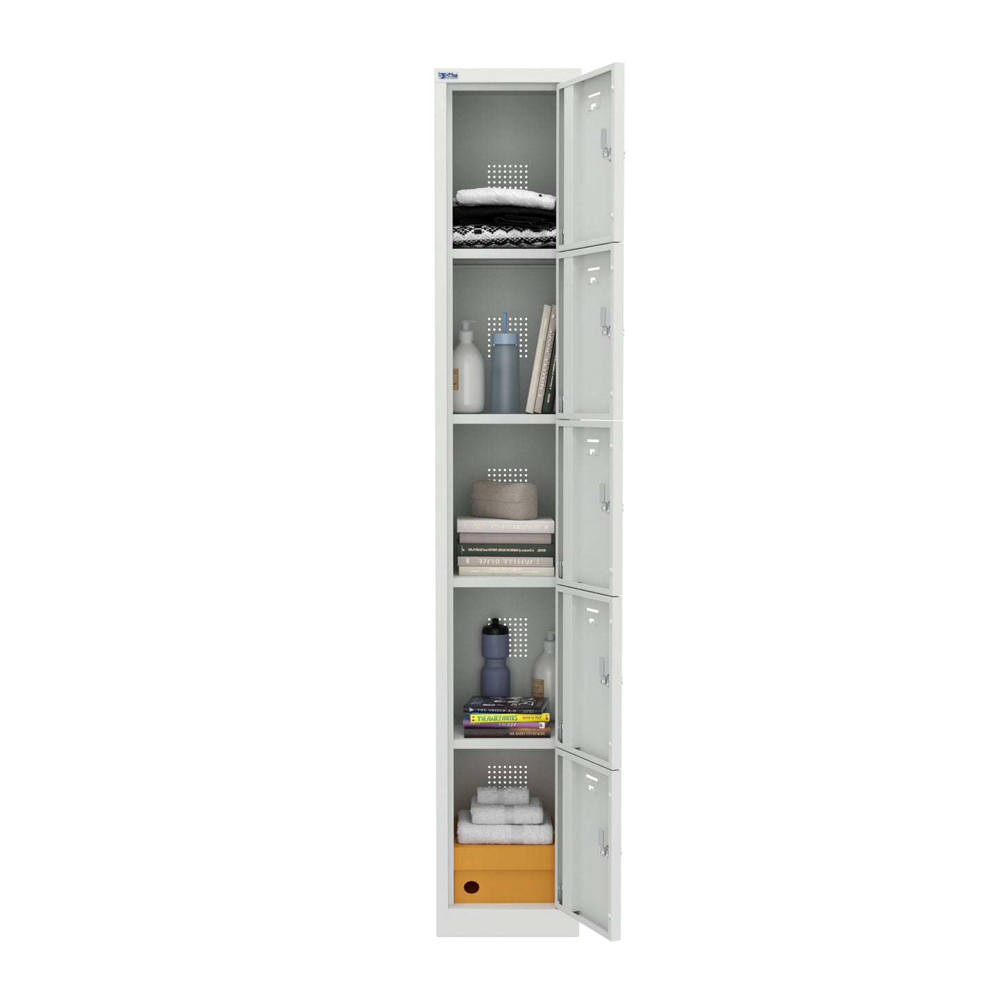 VH Series Premium Steel 5-Tier Lockers, Rear Ventilated