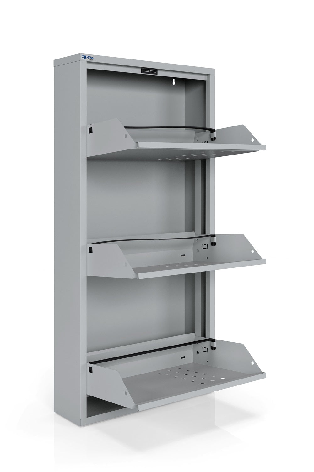 Metal Shoe Cabinet, Wall-Mountable, 3–5 Tier Storage, Multiple Ventilation Options - AYK Series