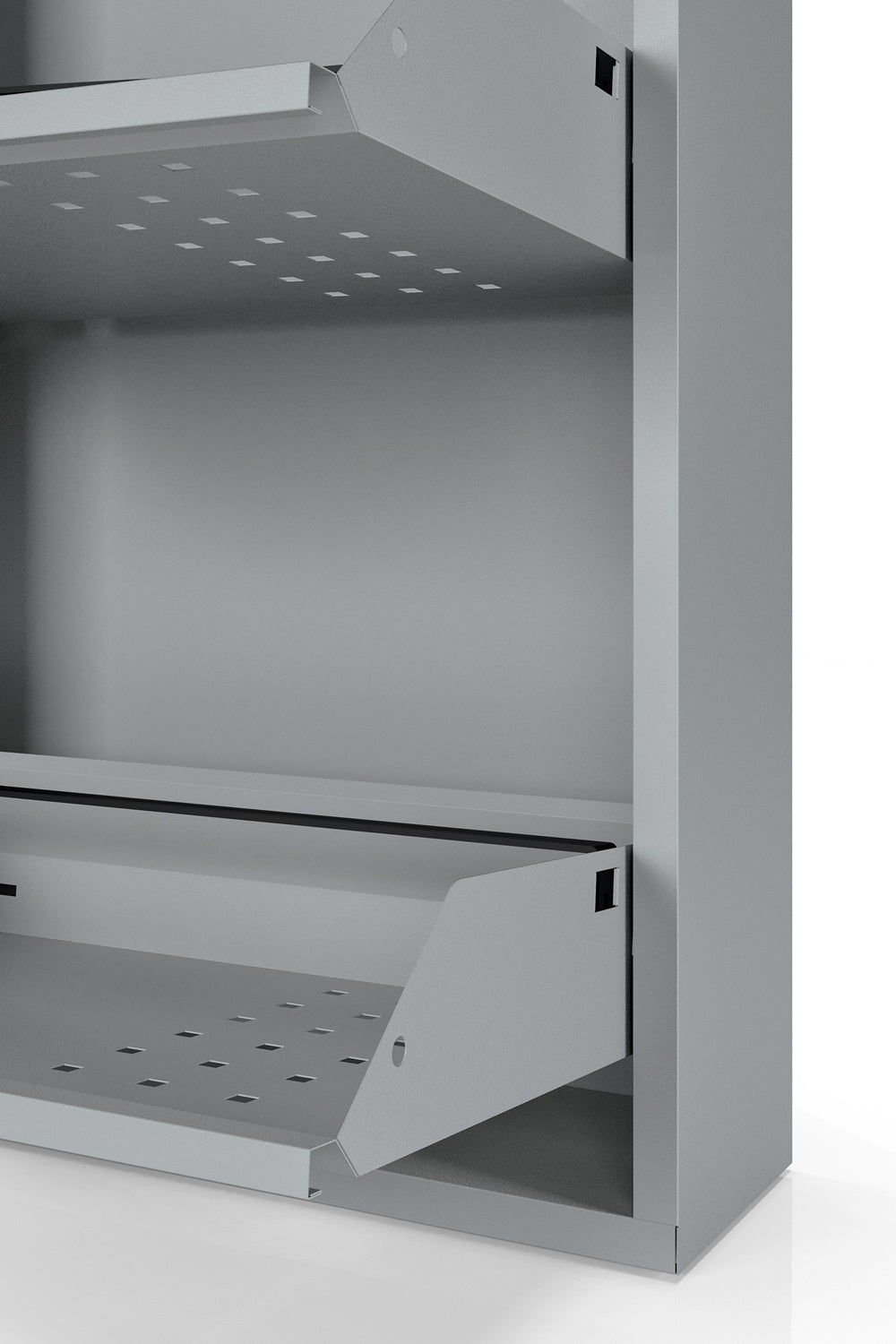Metal Shoe Cabinet, Wall-Mountable, 3–5 Tier Storage, Multiple Ventilation Options - AYK Series