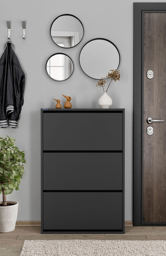 3-Tier Wooden Shoe Cabinet