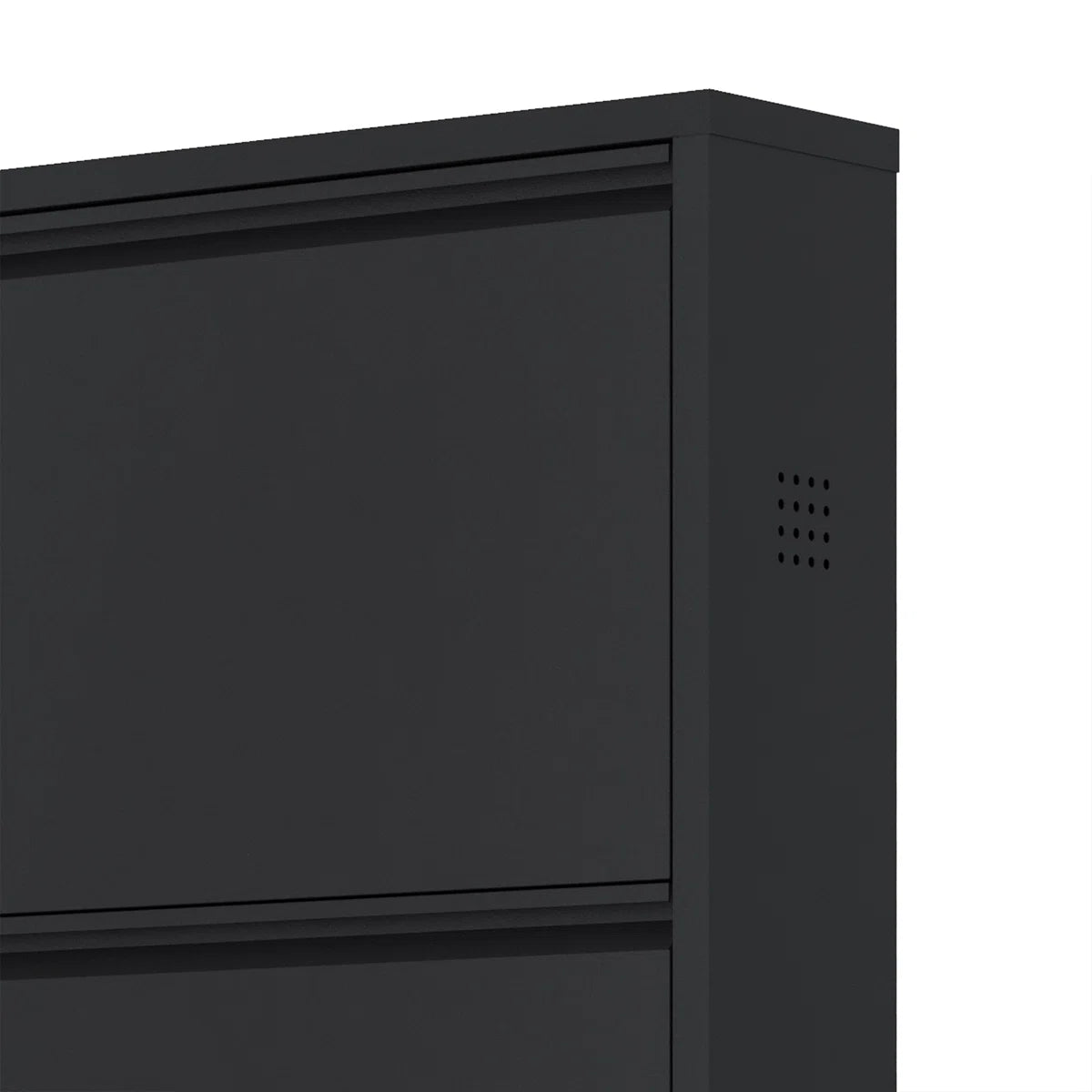 Antibacterial 3 Tier Metal Shoe Cabinet Side Holes
