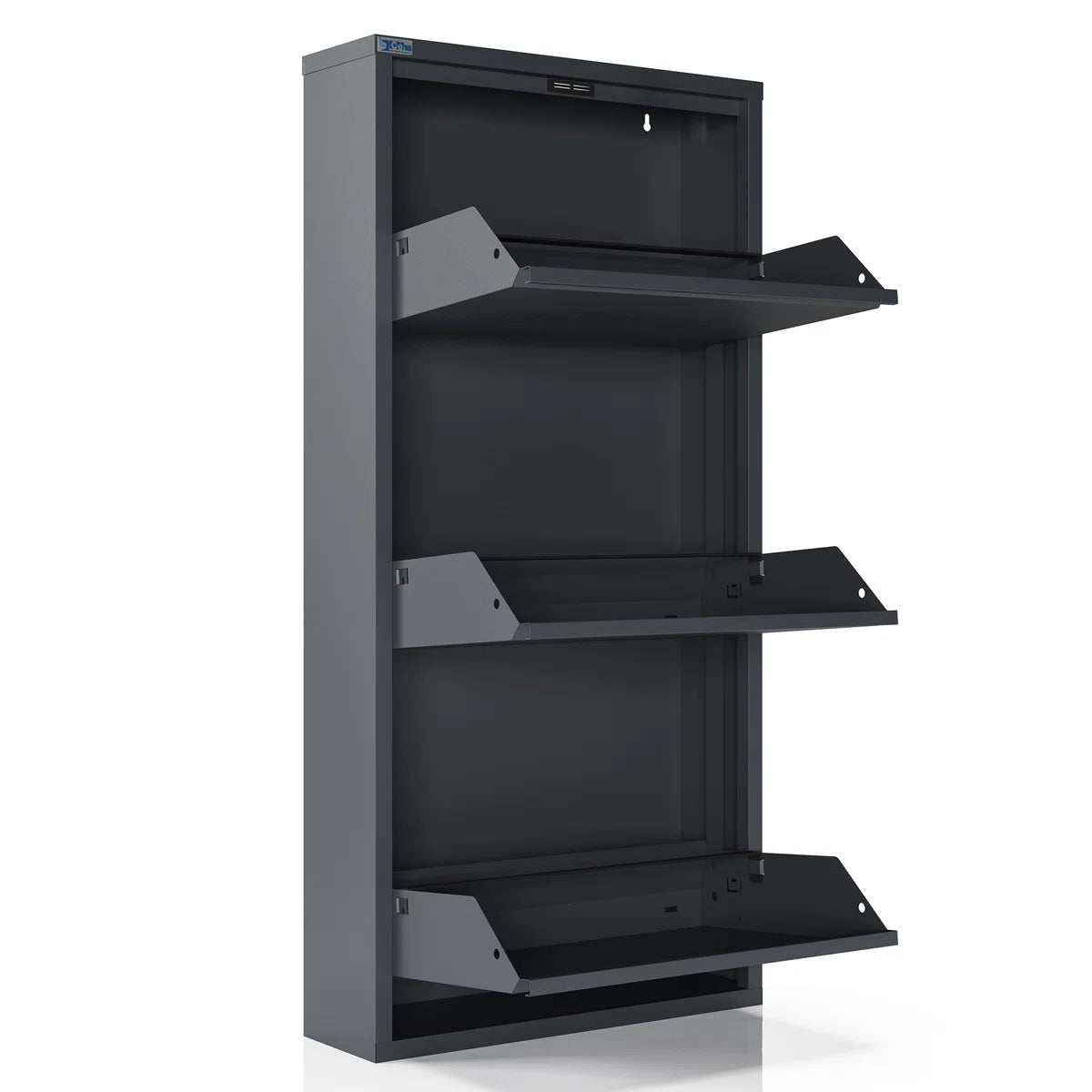 Antibacterial 3 Tier metal shoe cabinet without holes