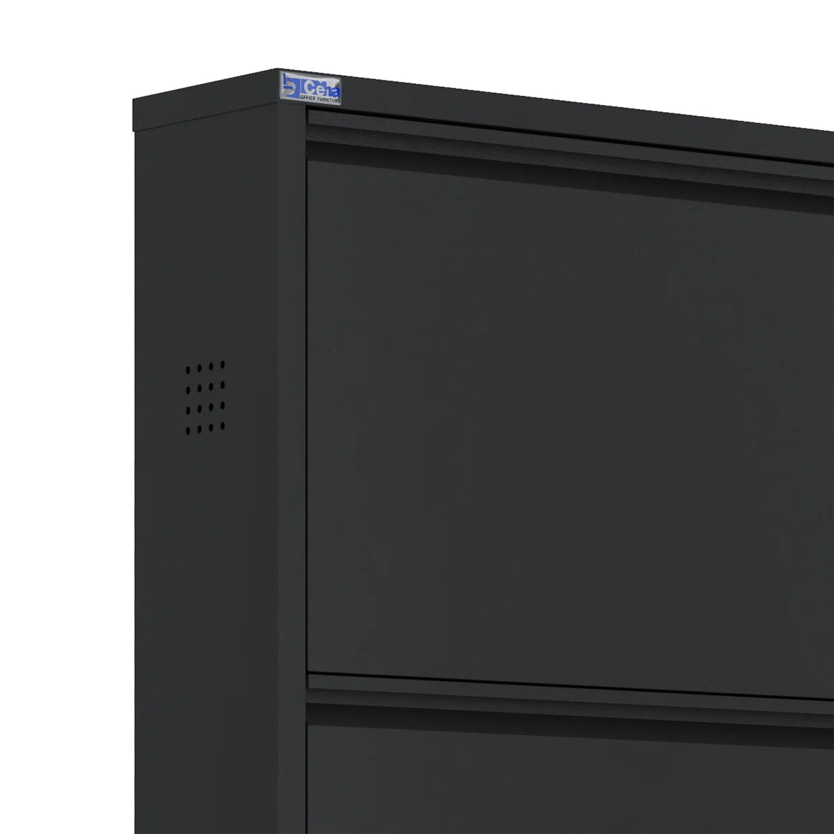 Antibacterial 4 Tier Metal Shoe Cabinet Side Holes