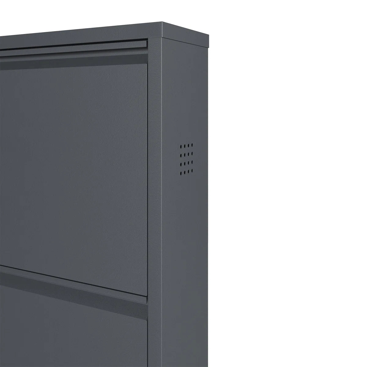 Antibacterial 4 Tier Metal Shoe Cabinet Side Holes
