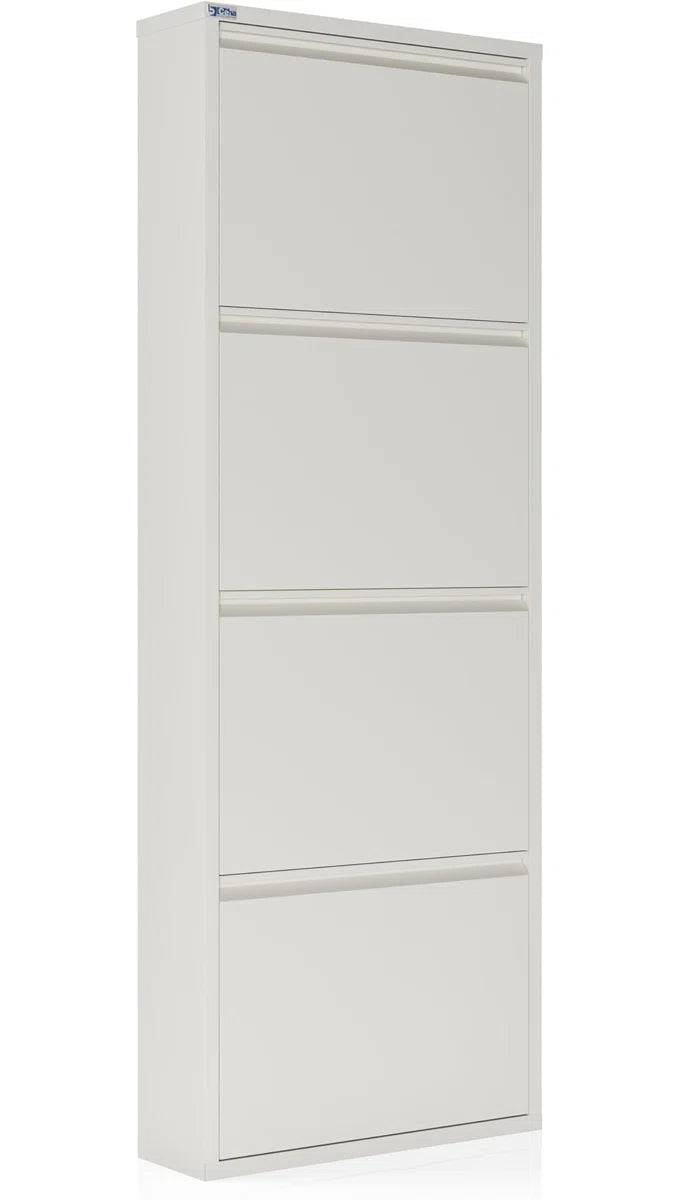 Antibacterial 4 Tier Metal Shoe Cabinet Without Holes