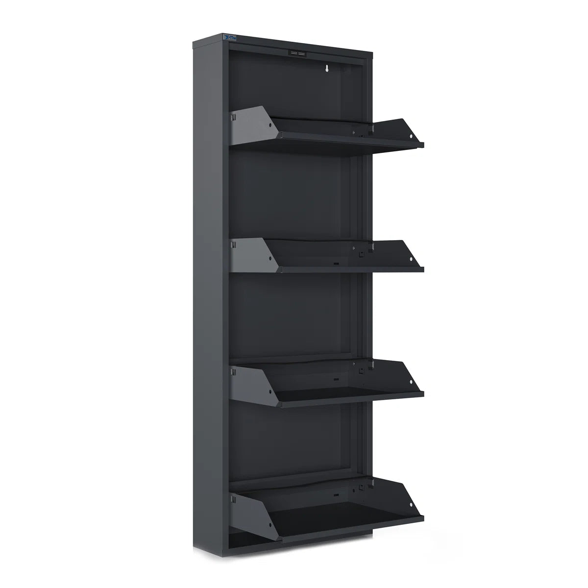 Antibacterial 4 Tier Metal Shoe Cabinet Without Holes