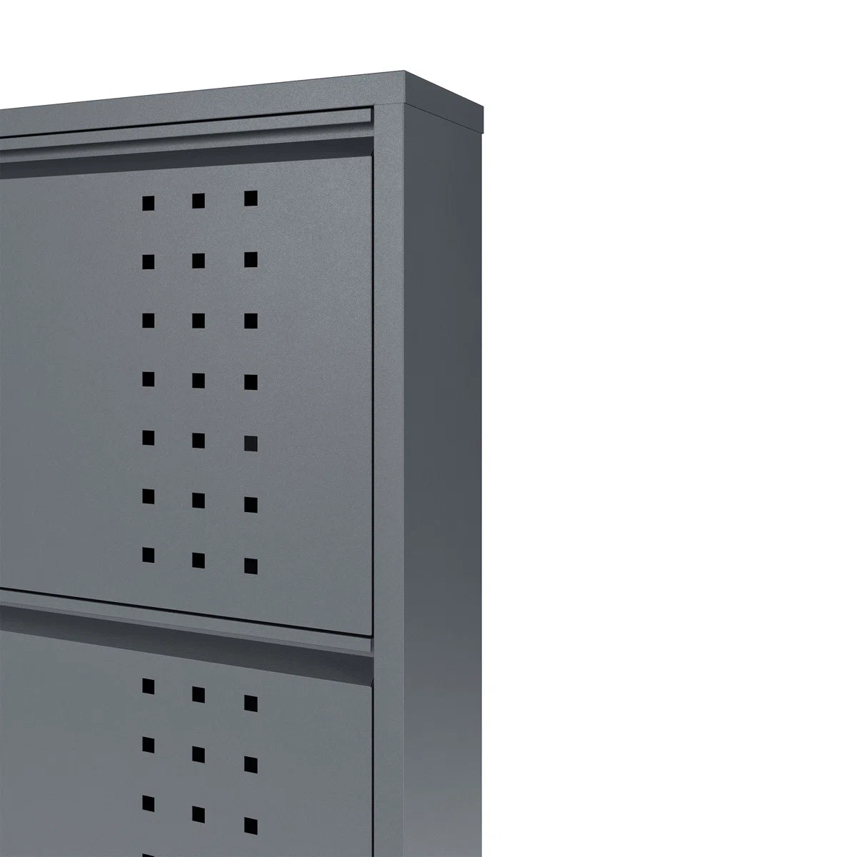 Antibacterial 5 Tier Metal Shoe Cabinet Front Holes