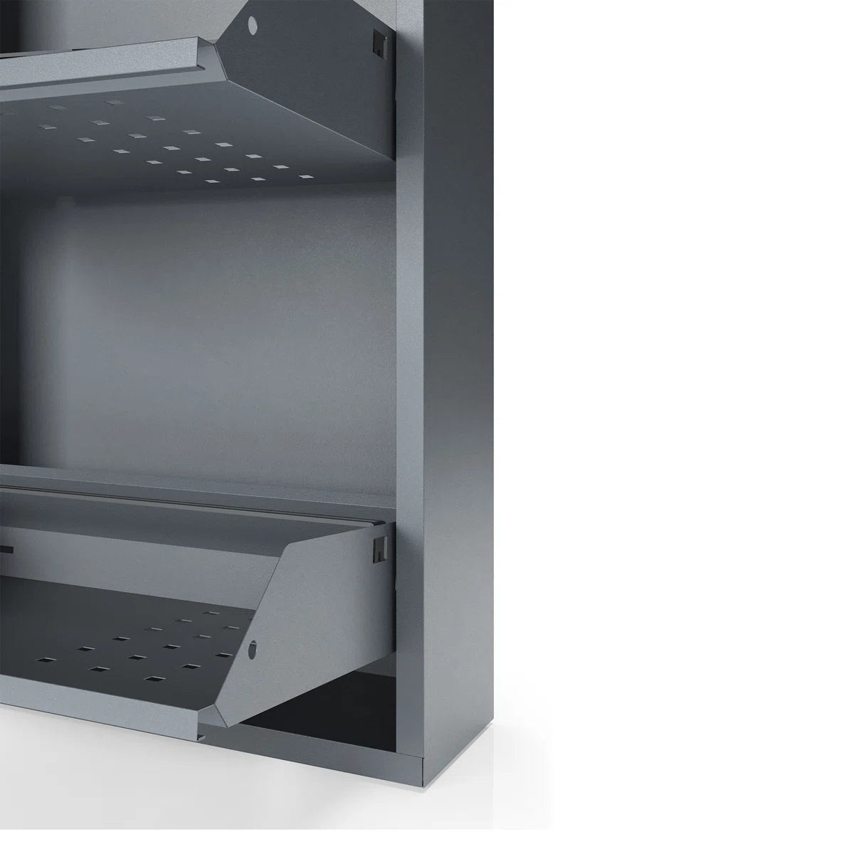 Antibacterial 5 Tier Metal Shoe Cabinet Front Holes