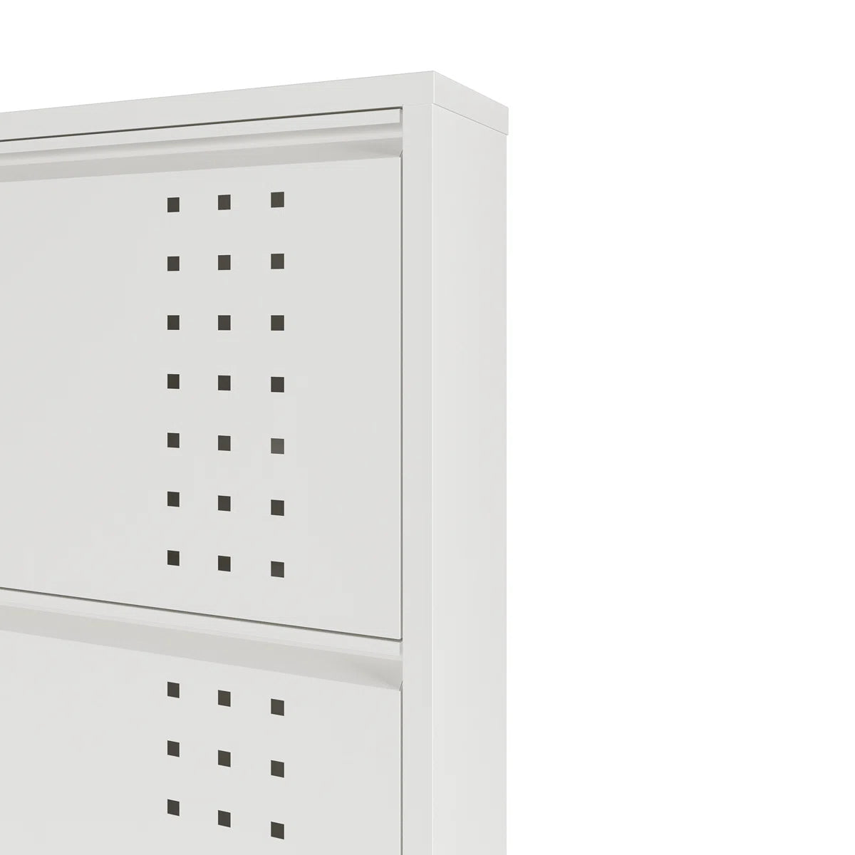 Antibacterial 5 Tier Metal Shoe Cabinet Front Holes