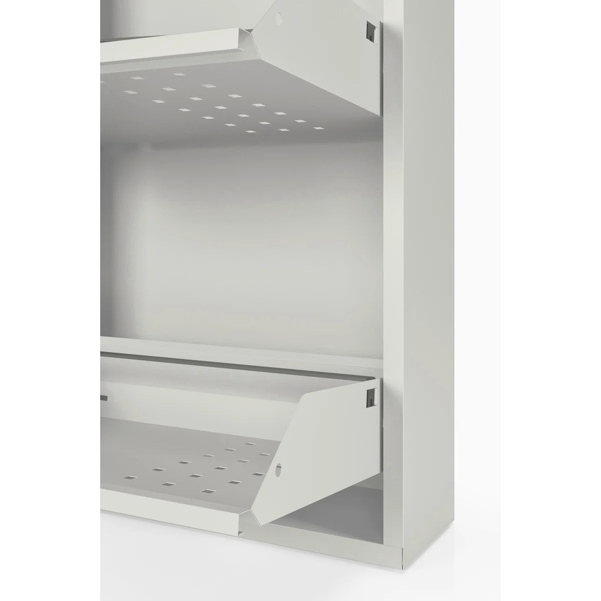 Antibacterial 5 Tier Metal Shoe Cabinet Front Holes