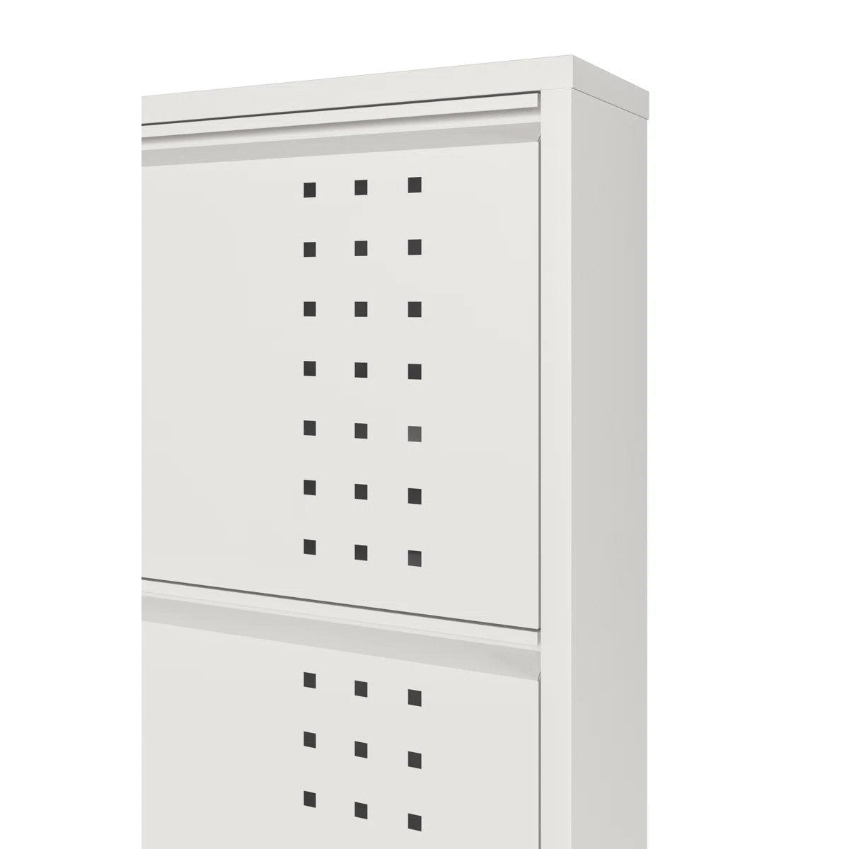 Antibacterial 5 Tier Metal Shoe Cabinet Front Holes