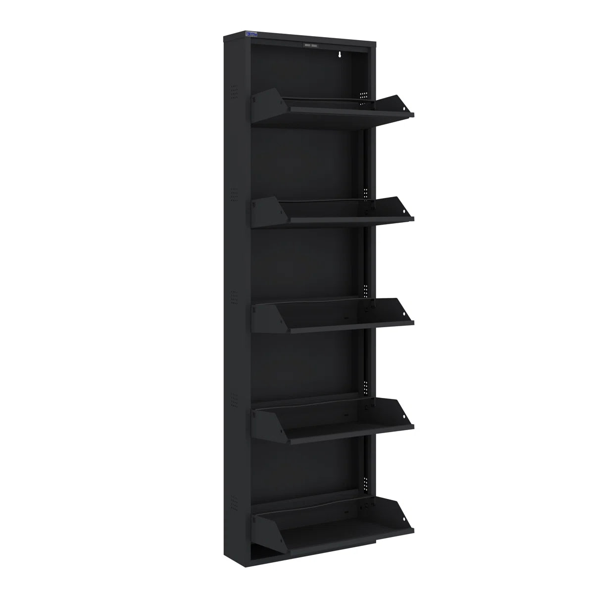 Antibacterial 5 Tier Metal Shoe Cabinet Side Holes
