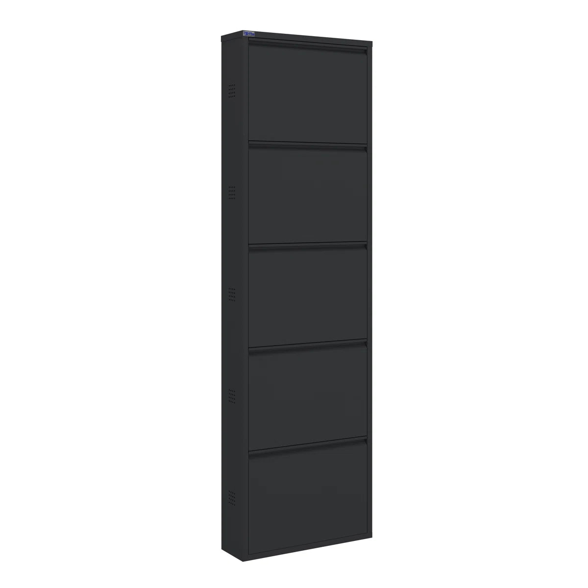 Antibacterial 5 Tier Metal Shoe Cabinet Side Holes