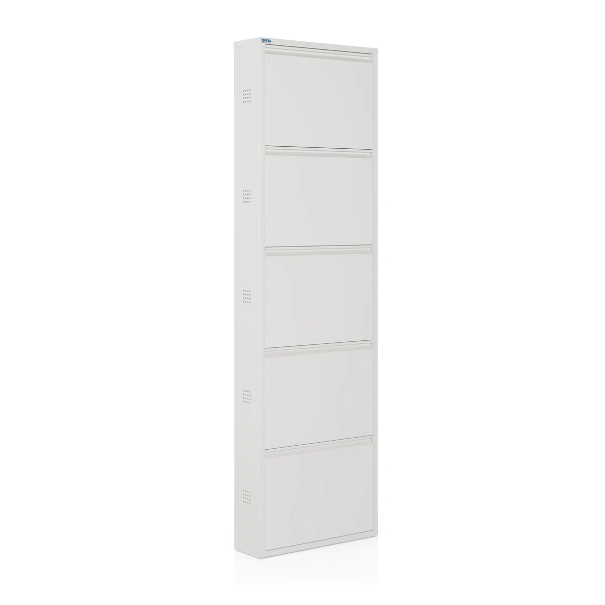 Antibacterial 5 Tier Metal Shoe Cabinet Side Holes