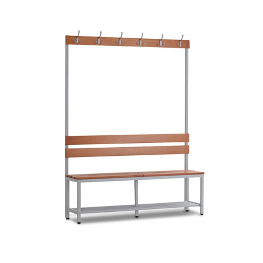 CB-ASK Multipurpose Bench with Shoe Space and Back Support – Light Gray (Flat Pack)