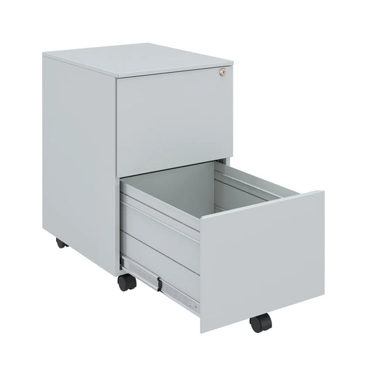 Ceha 2 Drawer Mobile File Cabinet with Lock