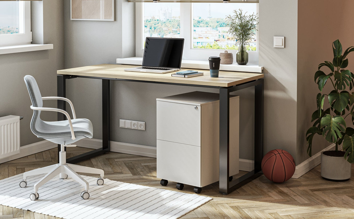 Mobile Metal Filing Cabinet with Lock – 2-Drawer or 3-Drawer Pedestal on Wheels - JMKG