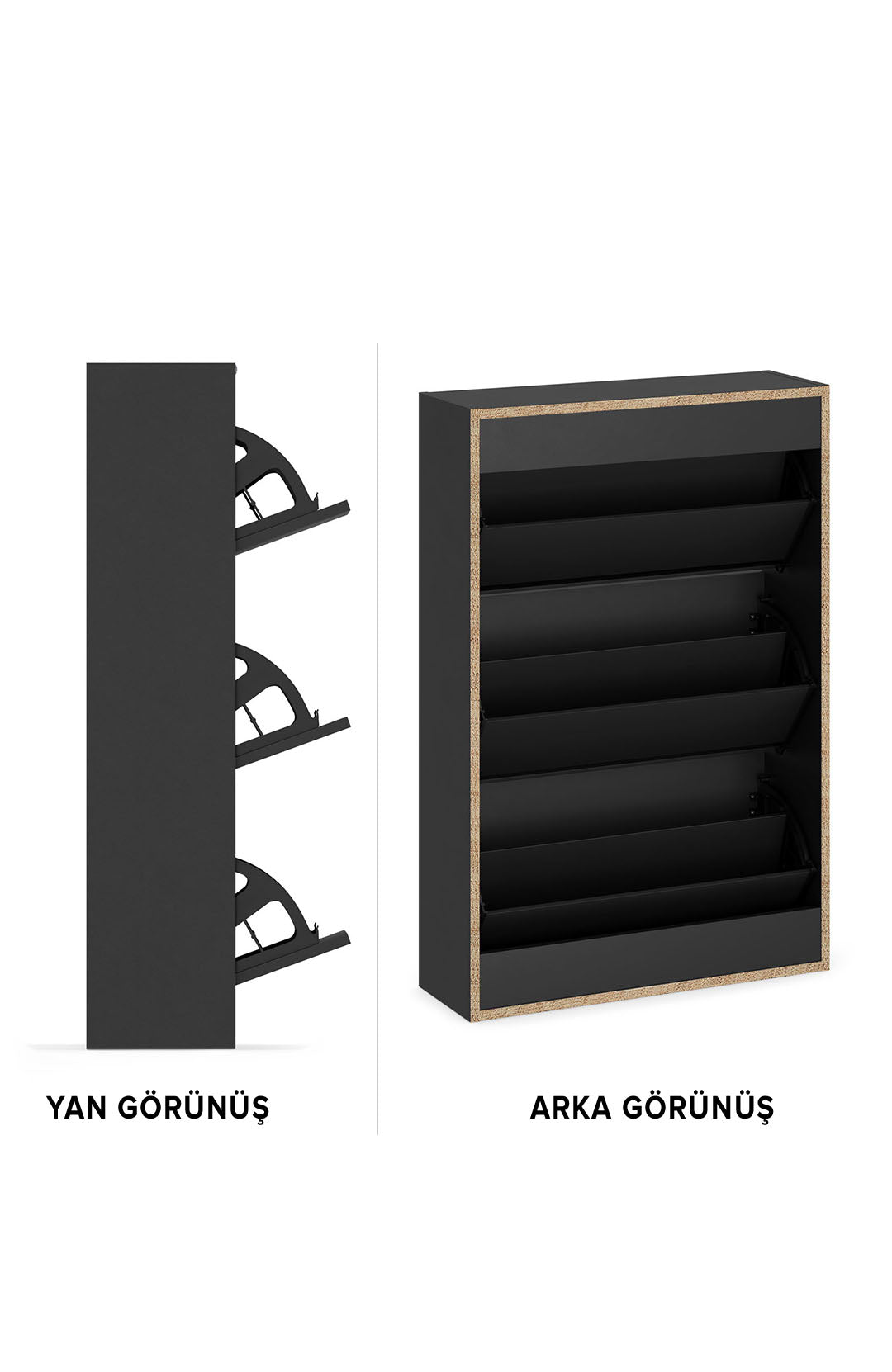 3-Tier Wooden Shoe Cabinet
