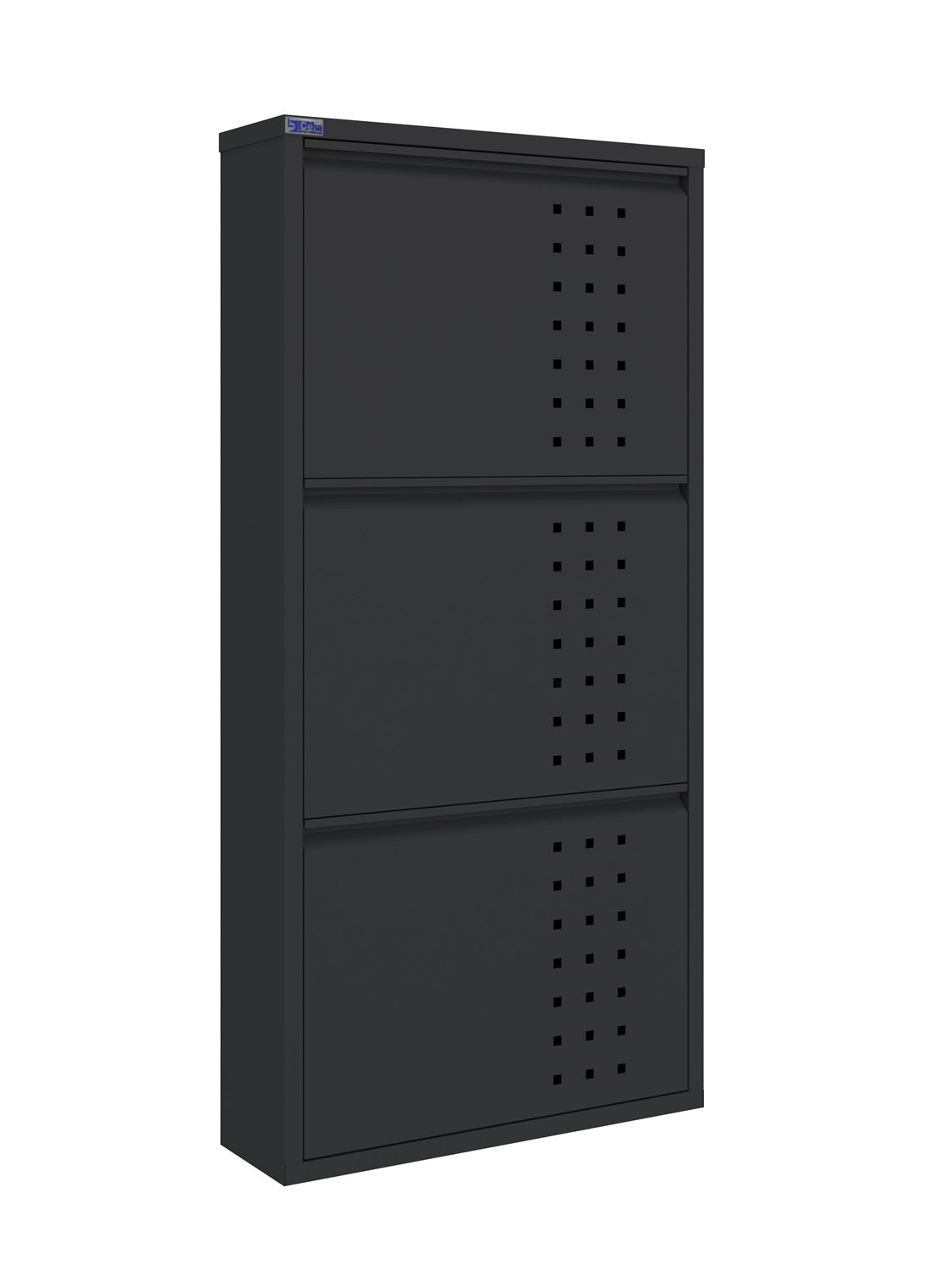Metal Shoe Cabinet, Wall-Mountable, 3–5 Tier Storage, Multiple Ventilation Options - AYK Series