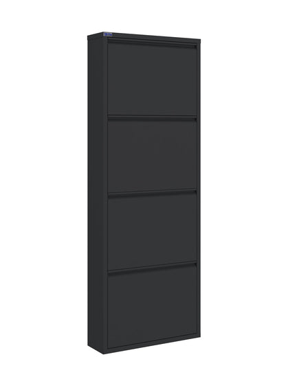 Metal Shoe Cabinet, Wall-Mountable, 3–5 Tier Storage, Multiple Ventilation Options - AYK Series