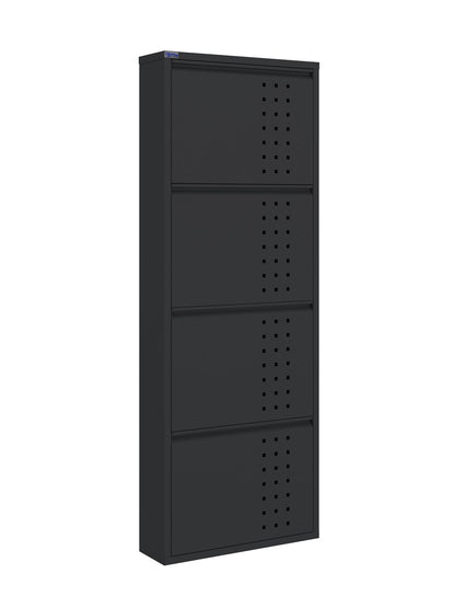 Metal Shoe Cabinet, Wall-Mountable, 3–5 Tier Storage, Multiple Ventilation Options - AYK Series