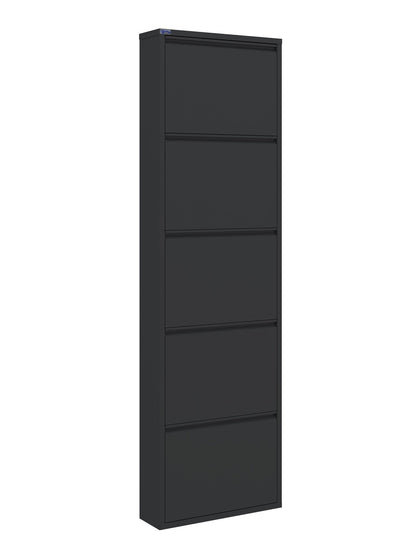 Metal Shoe Cabinet, Wall-Mountable, 3–5 Tier Storage, Multiple Ventilation Options - AYK Series