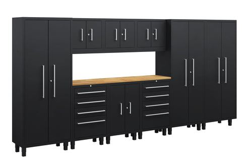 Core Plus Series 10pc cabinet set with Base, Tool Drawer, Wall and 30" Locker Cabinets