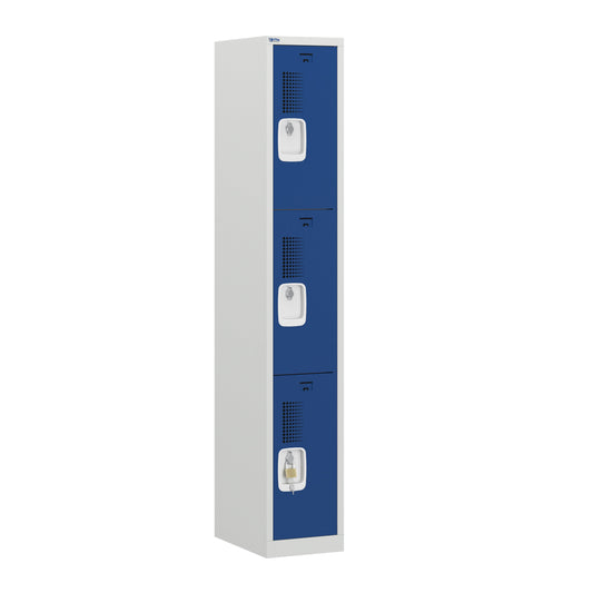 NH Series 3-Tier Premium Steel Locker with Front Vents, Heavy Duty