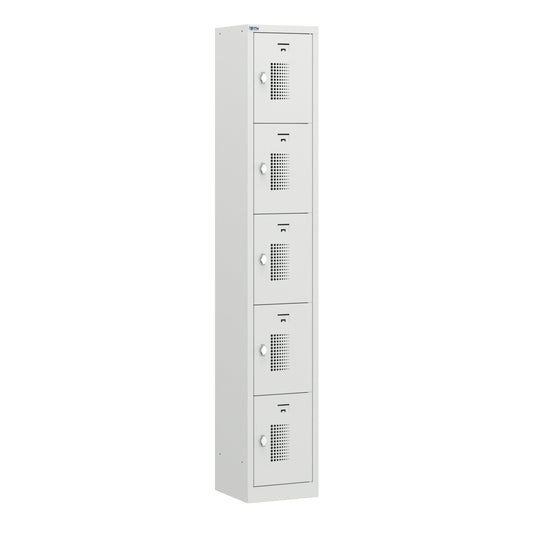 NH Series 5-Tier Premium Steel Locker with Front Vents, Heavy Duty