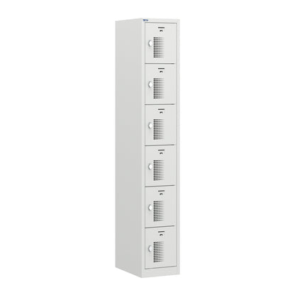 NH Series 6-Tier Premium Steel Locker with Front Vents, Heavy Duty