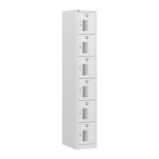 NH Series 6-Tier Premium Steel Locker with Front Vents, Heavy Duty