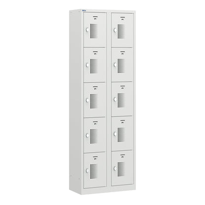 NH Series 5-Tier Premium Steel Locker with Front Vents, Heavy Duty