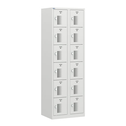 NH Series 6-Tier Premium Steel Locker with Front Vents, Heavy Duty
