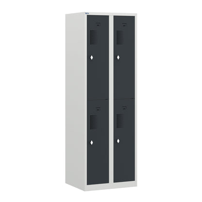 NH Series 2-Tier Premium Steel Locker with Front Vents, Heavy Duty