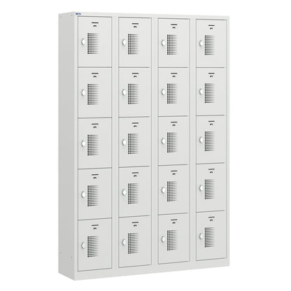 NH Series 5-Tier Premium Steel Locker with Front Vents, Heavy Duty