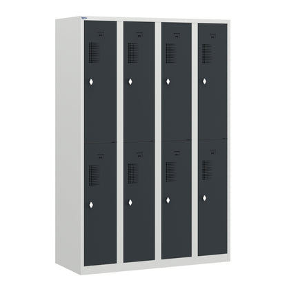 NH Series 2-Tier Premium Steel Locker with Front Vents, Heavy Duty