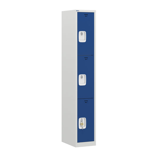 VH Series Premium Steel 3-Tier Lockers, Rear Ventilated