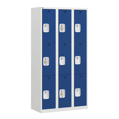 VH Series Premium Steel 3-Tier Lockers, Rear Ventilated