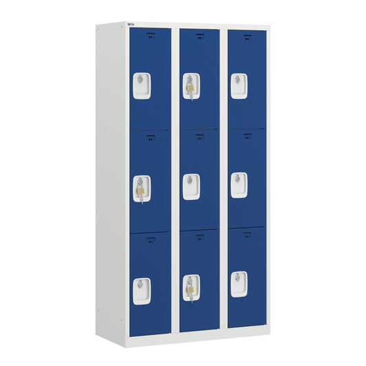 VH Series Premium Steel 3-Tier Lockers, Rear Ventilated