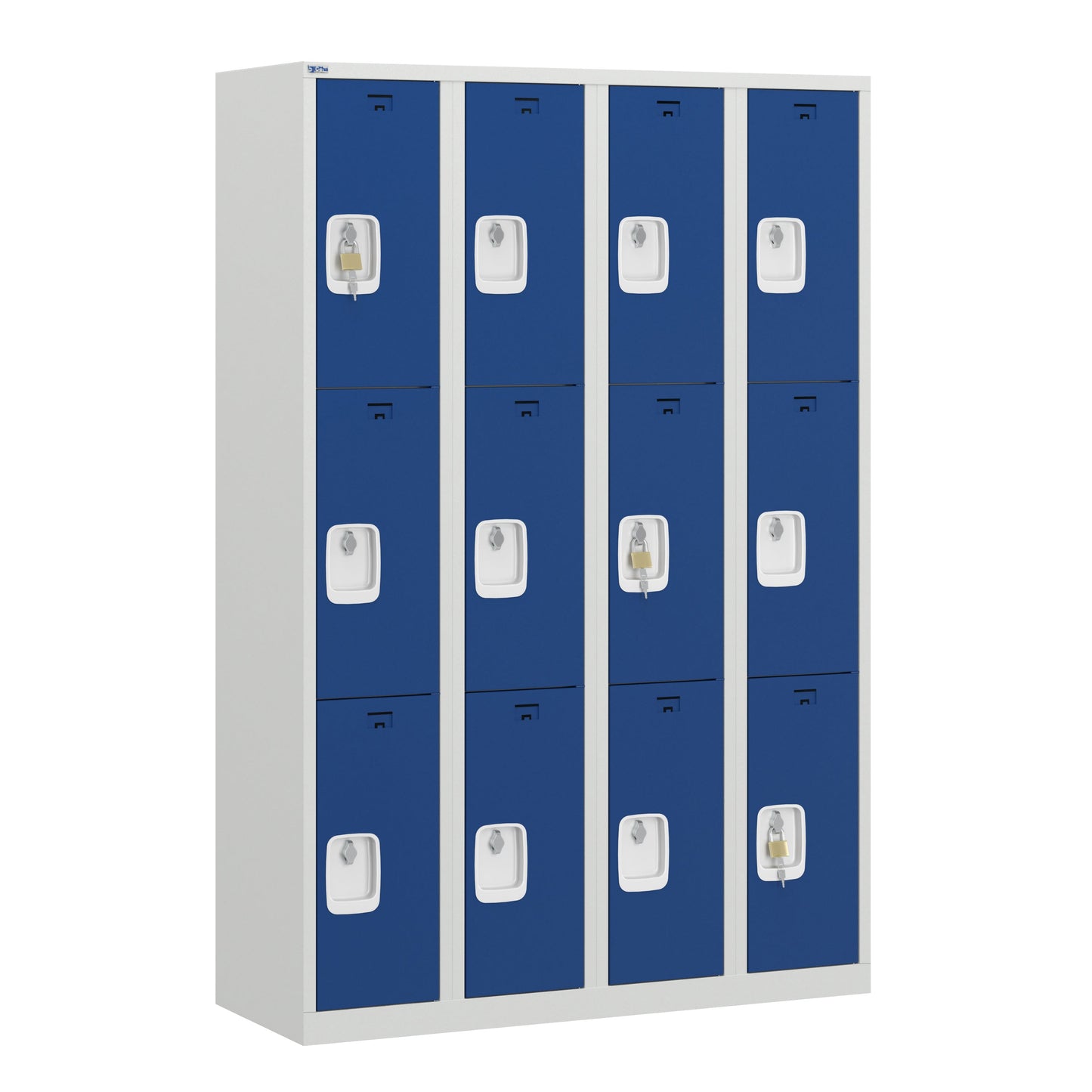PH Series Premium Steel 3-Tier Lockers, Rear Ventilated, Name Plate Holder