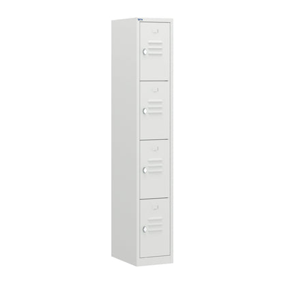 RH Series, Commercial Grade Steel 4-Tier Locker, Louver Vents, Banks of 1, 2, 3, or 4