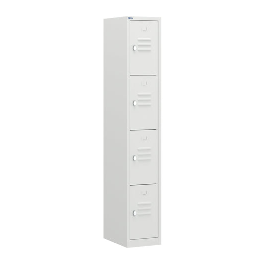 RH Series, Commercial Grade Steel 4-Tier Locker, Louver Vents, Banks of 1, 2, 3, or 4
