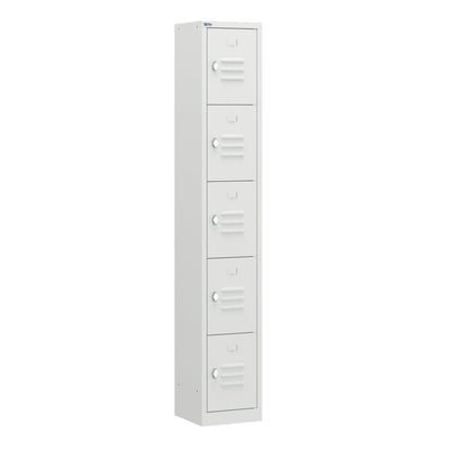RH Series, Commercial Grade Steel 5-Tier Locker, Louver Vents, Banks of 1, 2, 3, or 4