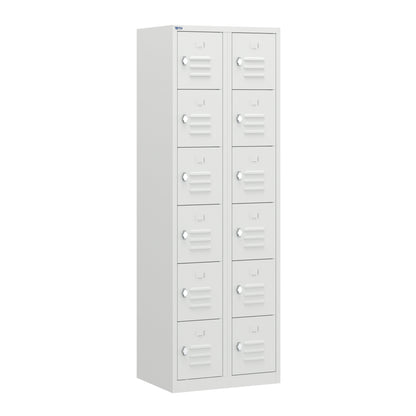 RH Series, Commercial Grade Steel 6-Tier Locker, Louver Vents, Banks of 1, 2, 3, or 4