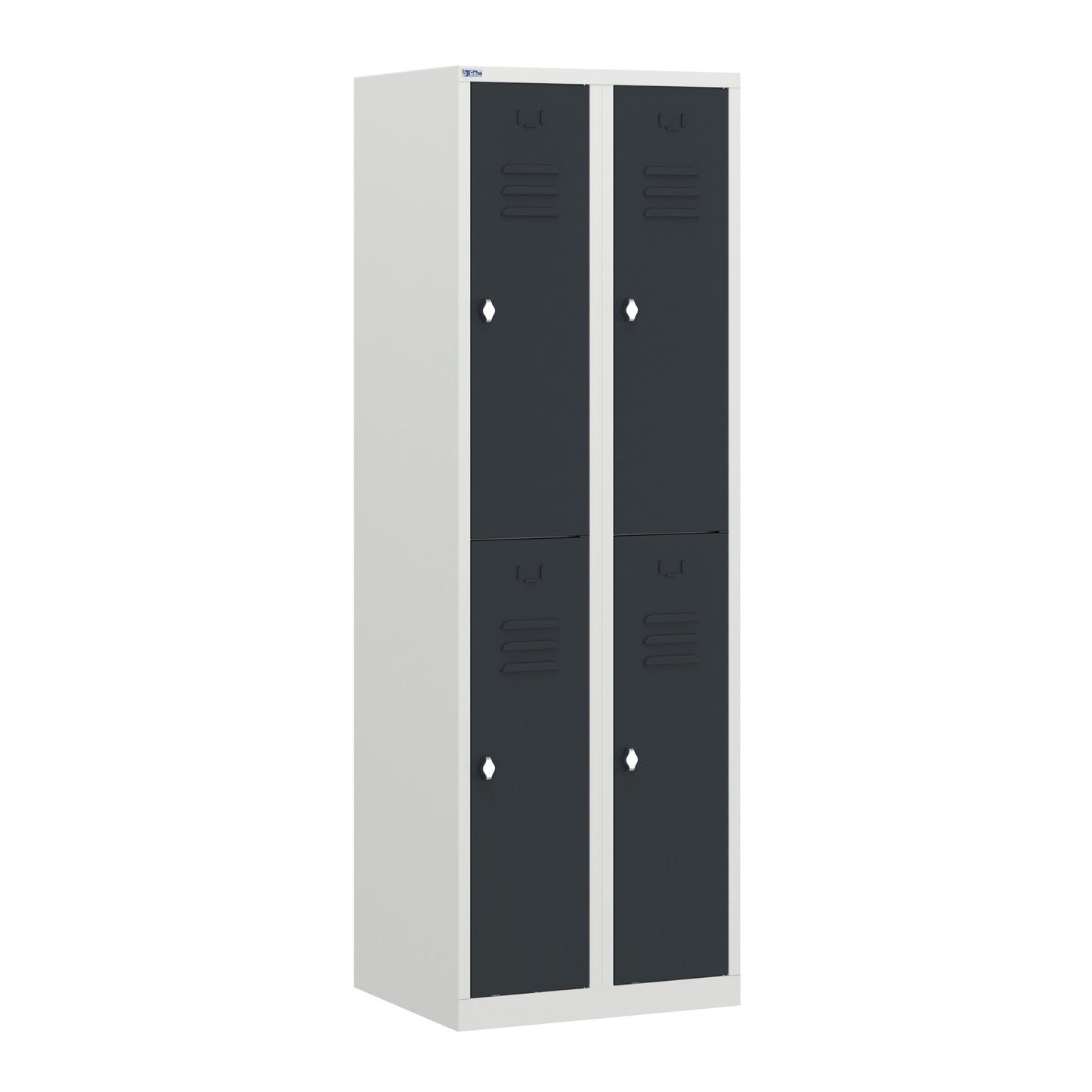 RH Series, Commercial Grade Steel 2-Tier Locker, Louver Vents, Banks of 1, 2, 3, or 4
