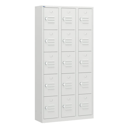 RH Series, Commercial Grade Steel 5-Tier Locker, Louver Vents, Banks of 1, 2, 3, or 4